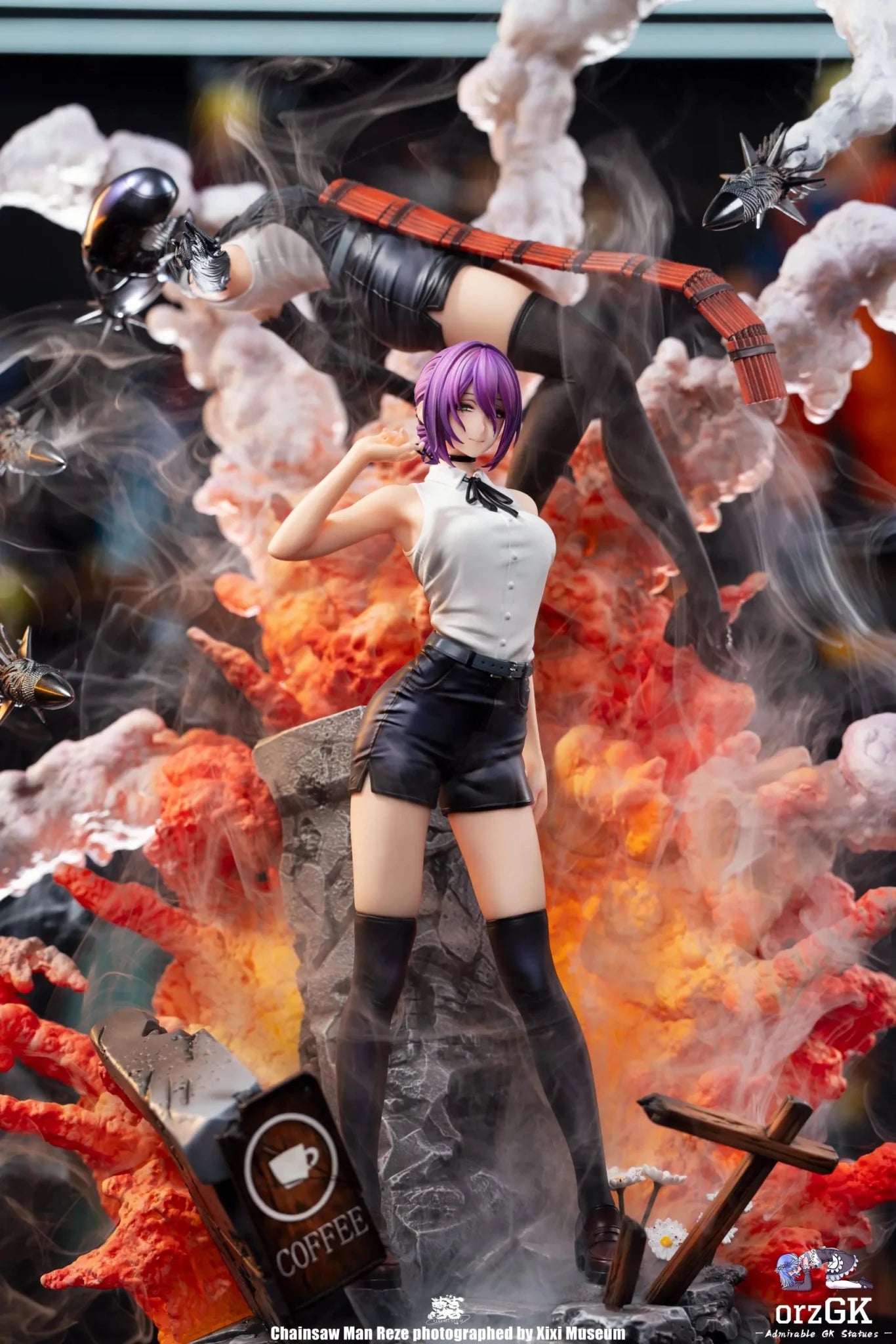 Mountain Rain Cloud Studio - The Movie Reze Arc Chainsaw Man resin statue Navy Toys anime figure