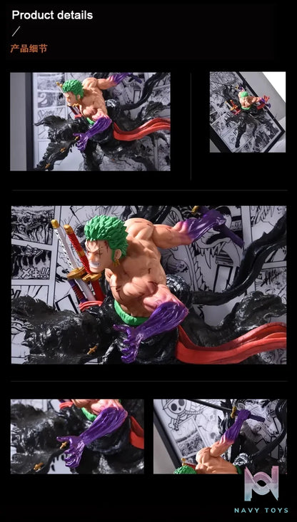 Time tree Studio – One Piece Zoro & Luffy & Sanji & Ace & Nami & Hancock & Law Decorative 3D Stereoscopic Painting
