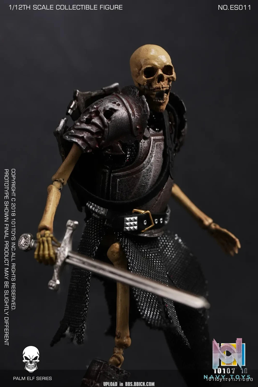 101Toys – Original 1/12 NO.ES010 PALM ELF SERIES- Skeleton Medieval Knight (Licensed)