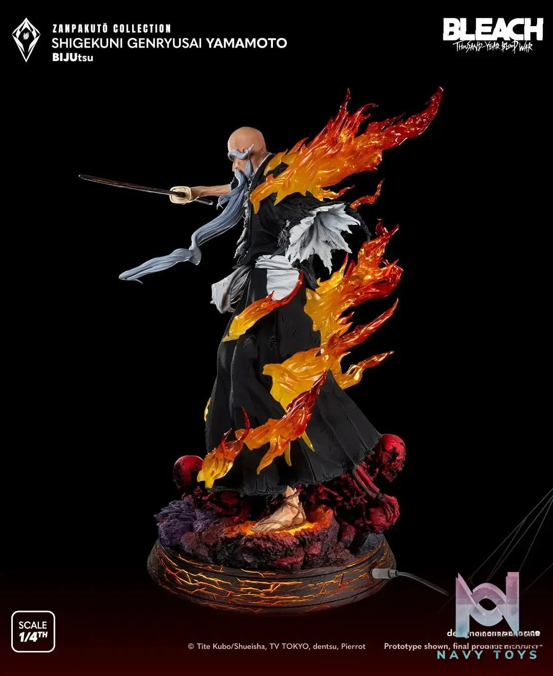TSUME Studio - BLEACH Zanpakuto Collection Genryusai Shigekuni Yamamoto (Licensed) resin statue Navy Toys anime figure
