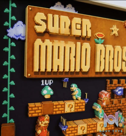 KALA HOME Studio – Super Mario Multiple Characters Pixel Art 3D Decorative Painting Super Mario