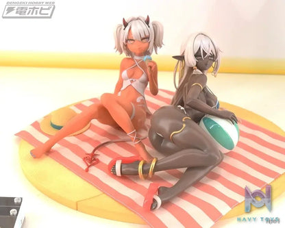 SSR FIGURE – Original SSR Figure Caffeine-chan & Dark Elf Dancer Summer Ver. (Licensed)