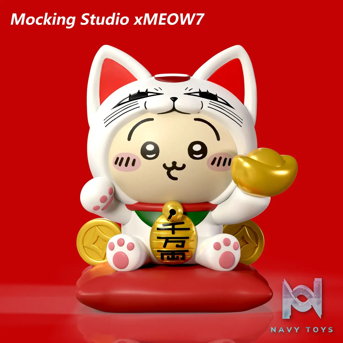 Zhu Yi Wan Jia Studio X Meow7 Studio – chiikawa Usagi cos Turbo Granny Lucky Cat Figurine