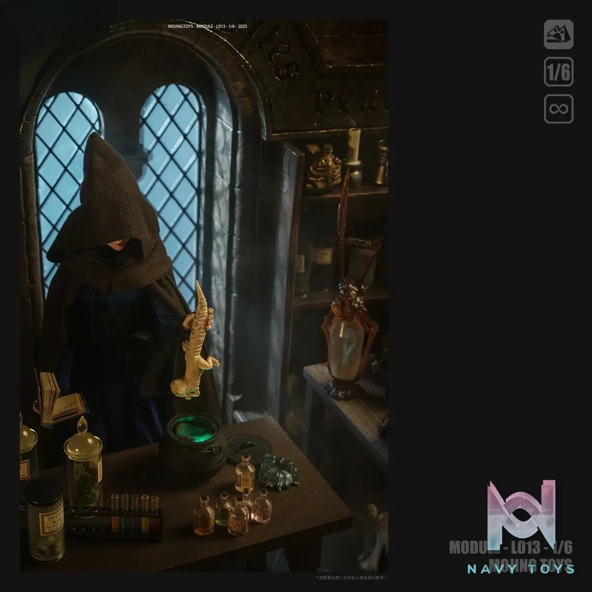 MOjingToys – 1/6 Module Series – L013 – Medieval Potion Room Scene Diorama (Licensed)