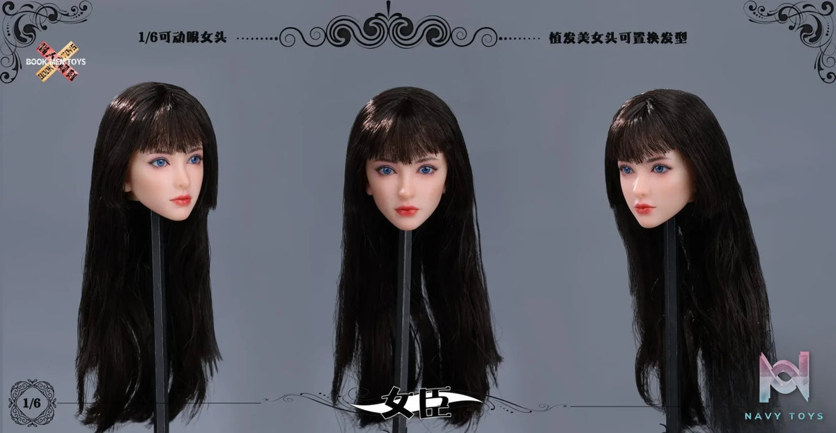 BOOK MEN TOYS – 1/6 Movable Eye Female Head Sculpt BM003 (Licensed)