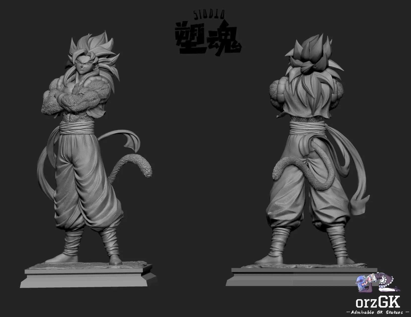 Plastic Soul Studio - Gogeta Super Saiyan 4 Dragon Ball resin statue Navy Toys anime figure