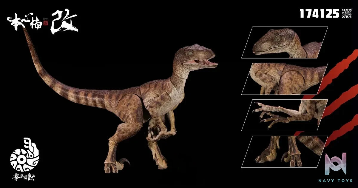 Nanmu Studio – ‘Zero-set Easy Motion’ Series Raptor 2.5 Version Highly Articulated Dinosaur Figures 2.0 174125 174118 (Licensed)