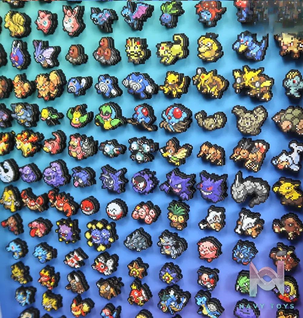 KALA HOME Studio – Generation I Pokémon Pixel Art 3D Decorative Painting Pokémon