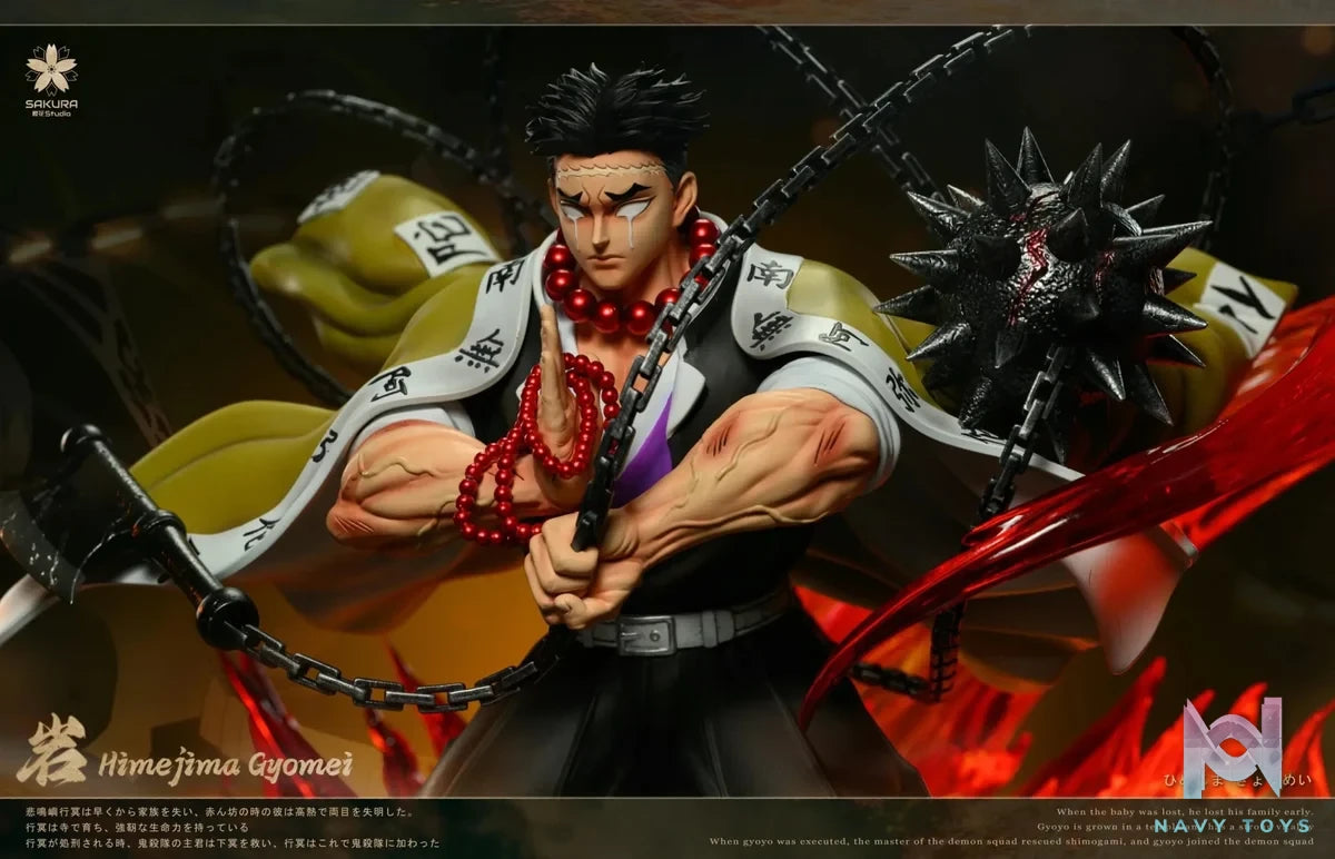 SAKURA Studio - Demon Slayer Stone Hashira Gyomei Himejima resin statue Navy Toys anime figure