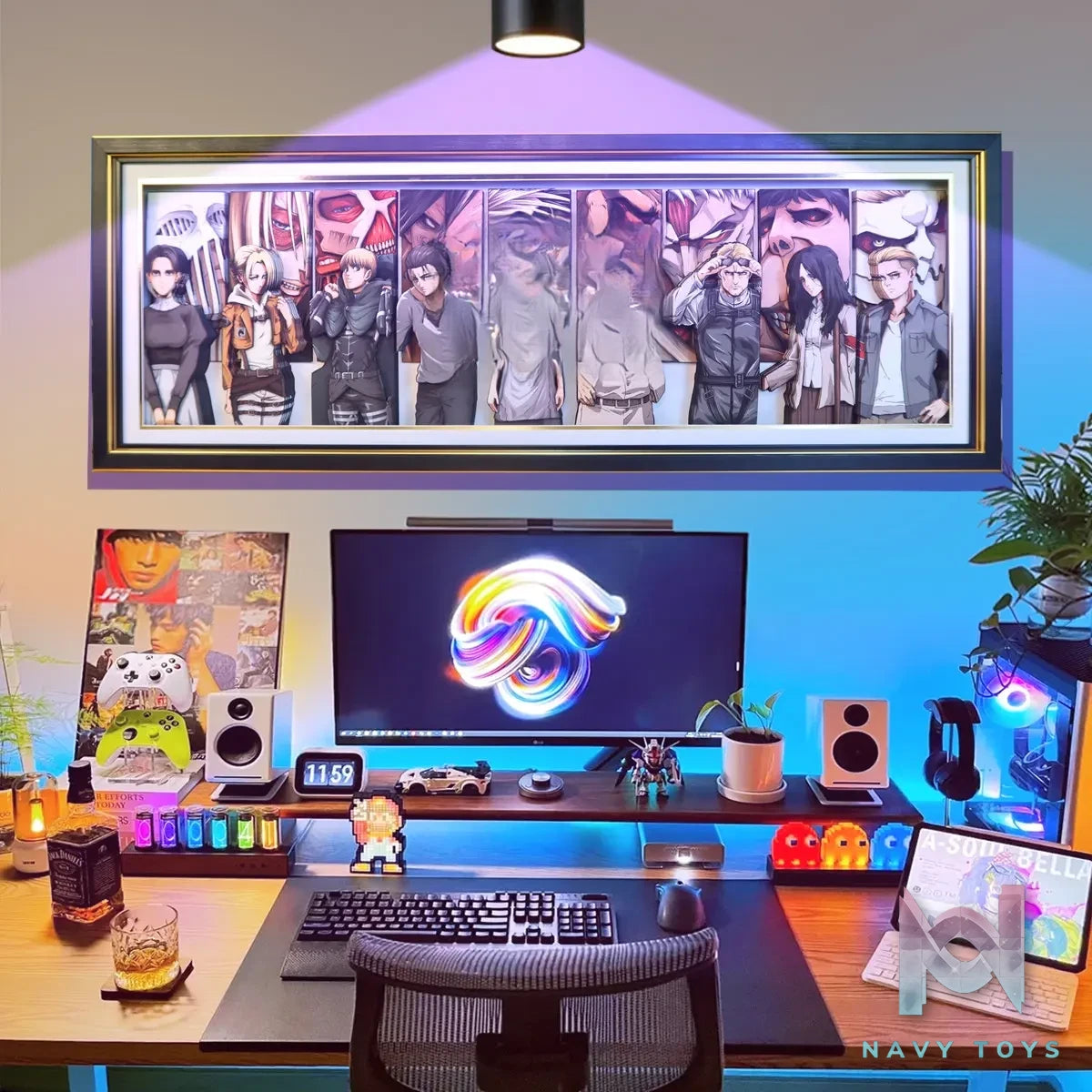 KALA HOME Studio – Attack on Titan Multiple Characters #02 Titan 3D Decorative Painting Attack on Titan