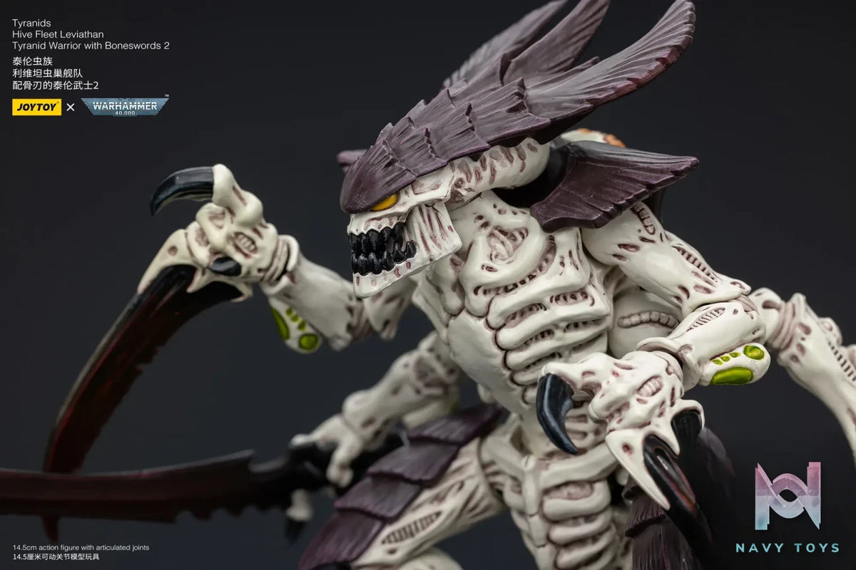 JOYTOY Studio – Warhammer 40,000 Tyranids Hive Fleet Leviathan Tyranid Warrior with Boneswords 2 JT8766 (Licensed)