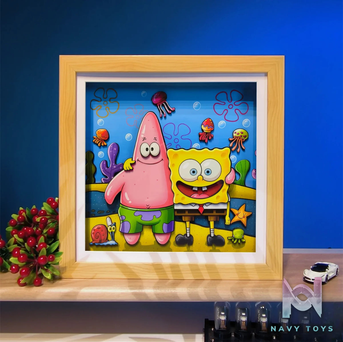 Yu Zhi Jiang Studio – SpongeBob X Patrick Star 3D Decorative Painting SpongeBob SquarePants