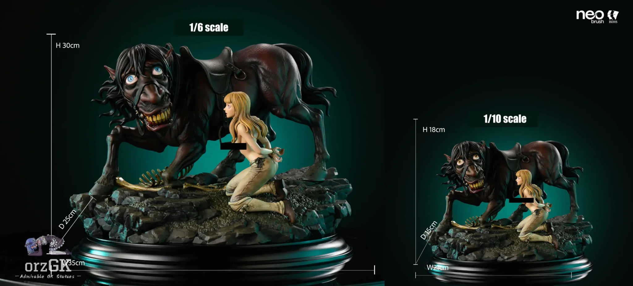 Farnese and the Evil Spirit Possessed Horse - Berserk - BIHS Studio resin statue Navy Toys anime figure
