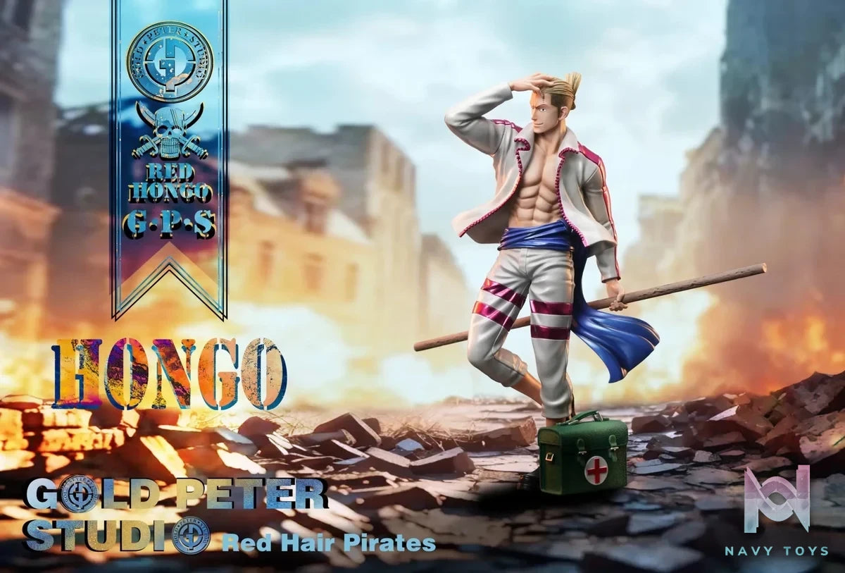 Gold Peter Studio - One Piece Red Hair Pirates 3 Hongo resin statue Navy Toys anime figure