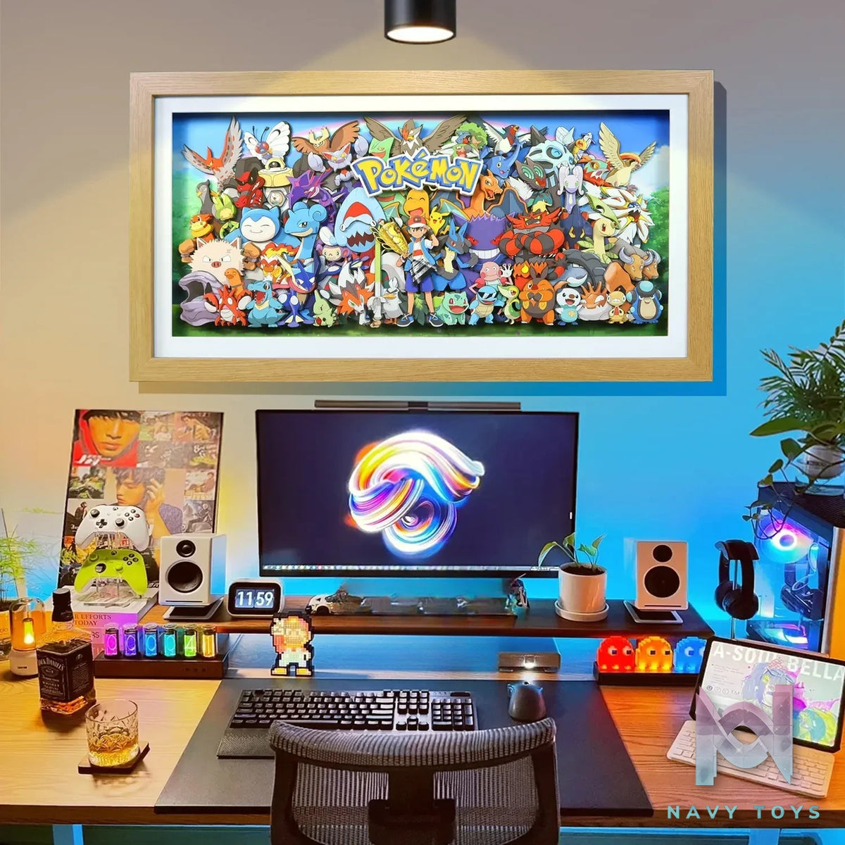 KALA HOME Studio – Pokémon Multiple Characters #01 3D Decorative Painting Pokémon