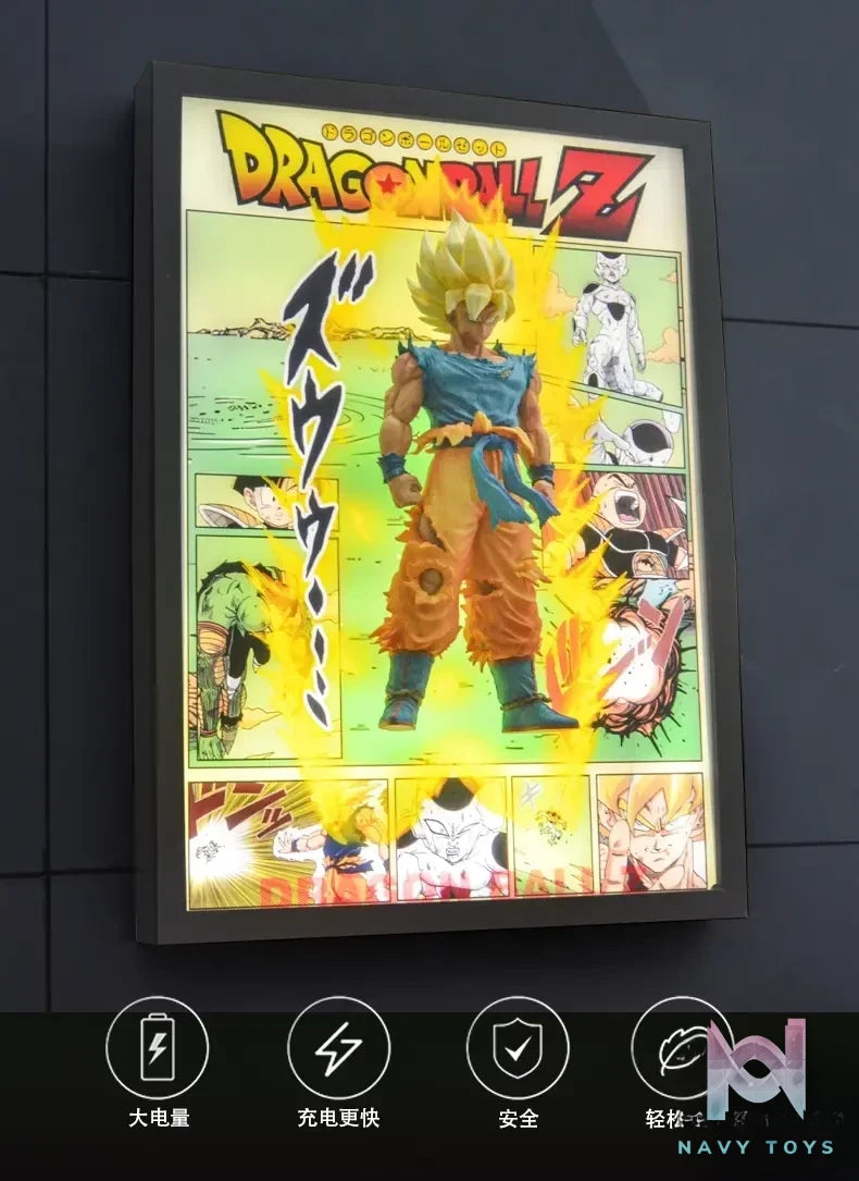 Time tree Studio – Dragon Ball Son Goku & Gotenks Decorative 3D Stereoscopic Painting