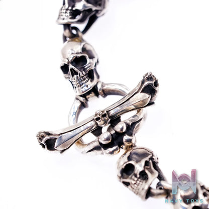 Raven Studio (silver jewelry) – Original Exclusive “Impermanence” Realistic Skull Bracelet Original