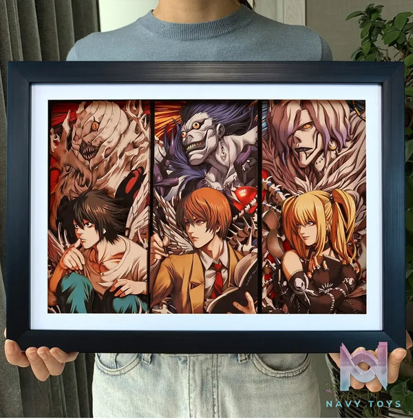 KALA HOME Studio – Death Note Multiple Characters 3Decorative Painting Death Note