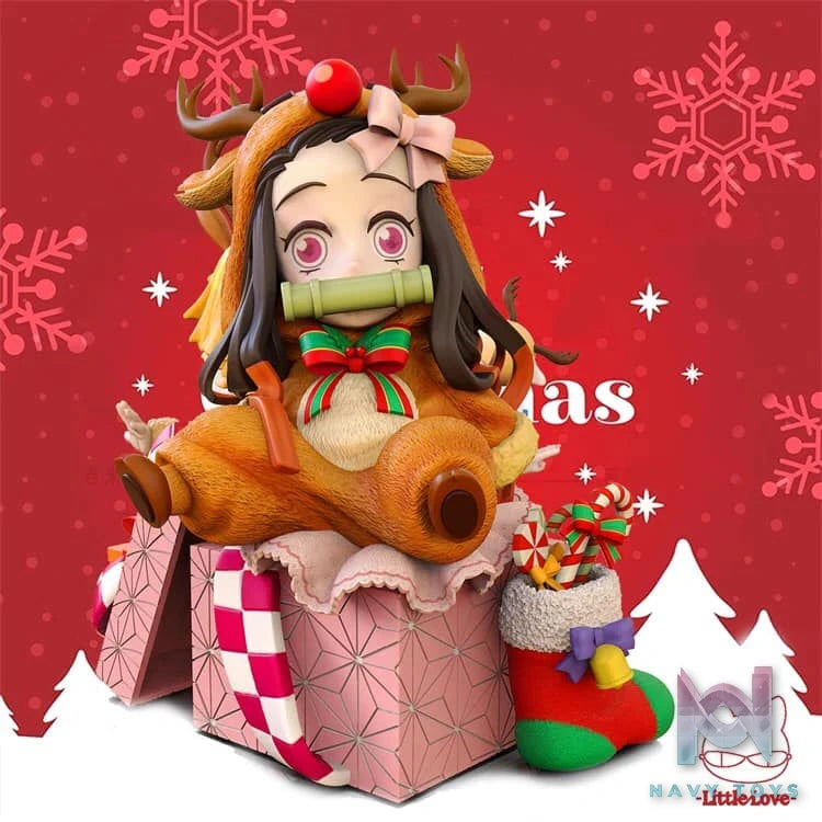 Xmas Nezuko Zenitsu - Little Love Studio resin statue little love studio anime figure