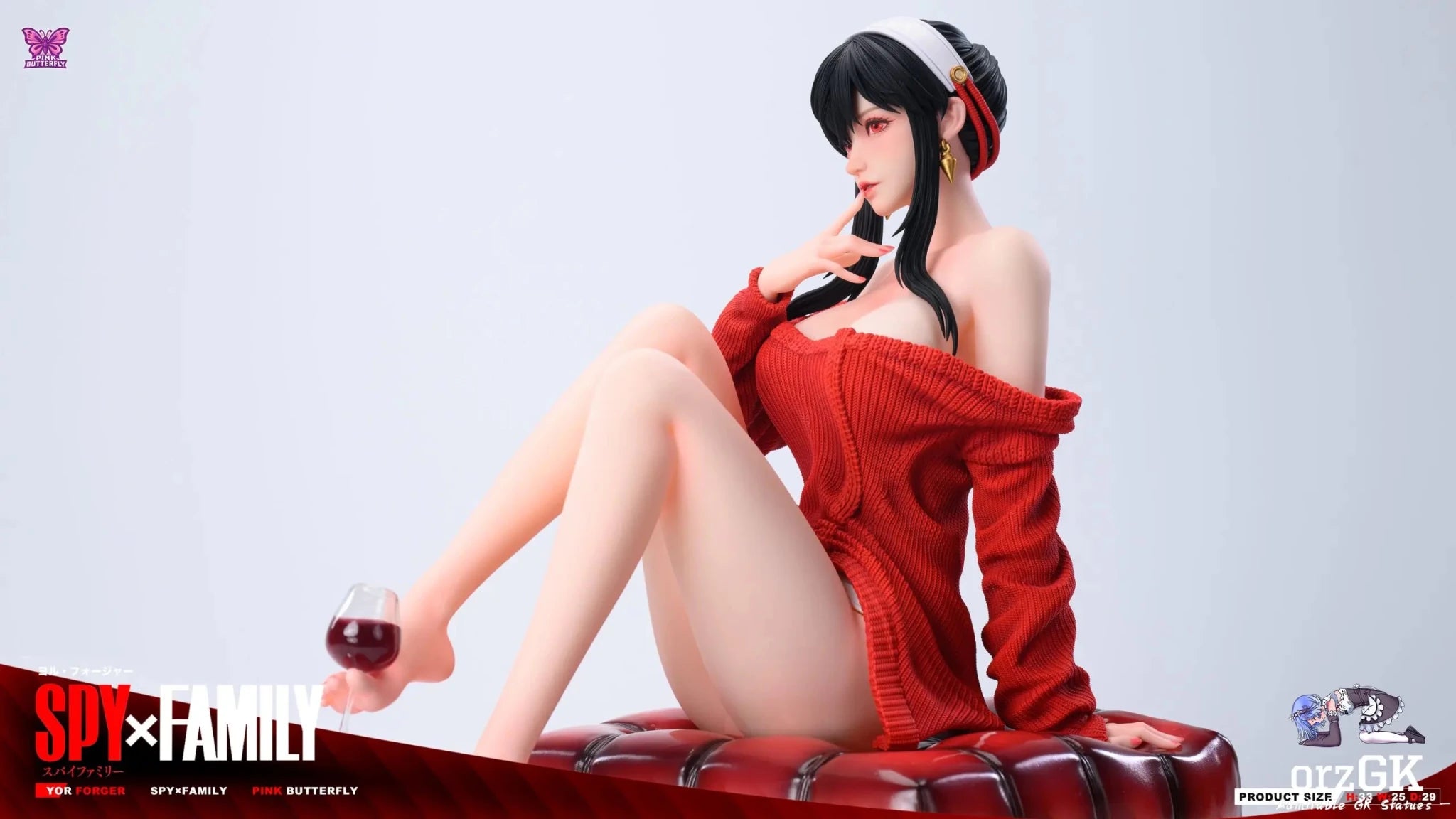PINK BUTTERFLY Studio - Spy x Family Tipsy Yor Forger resin statue Navy Toys anime figure