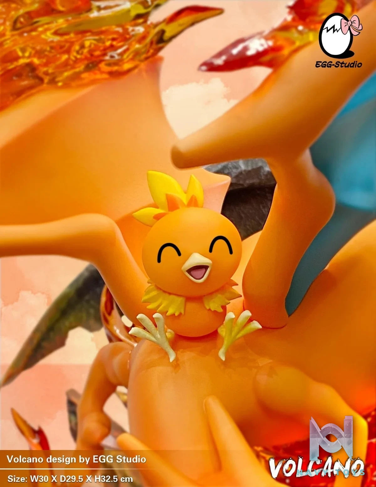 Volcano Family Chalizard Pokemon - Egg Studio resin statue egg studio anime figure
