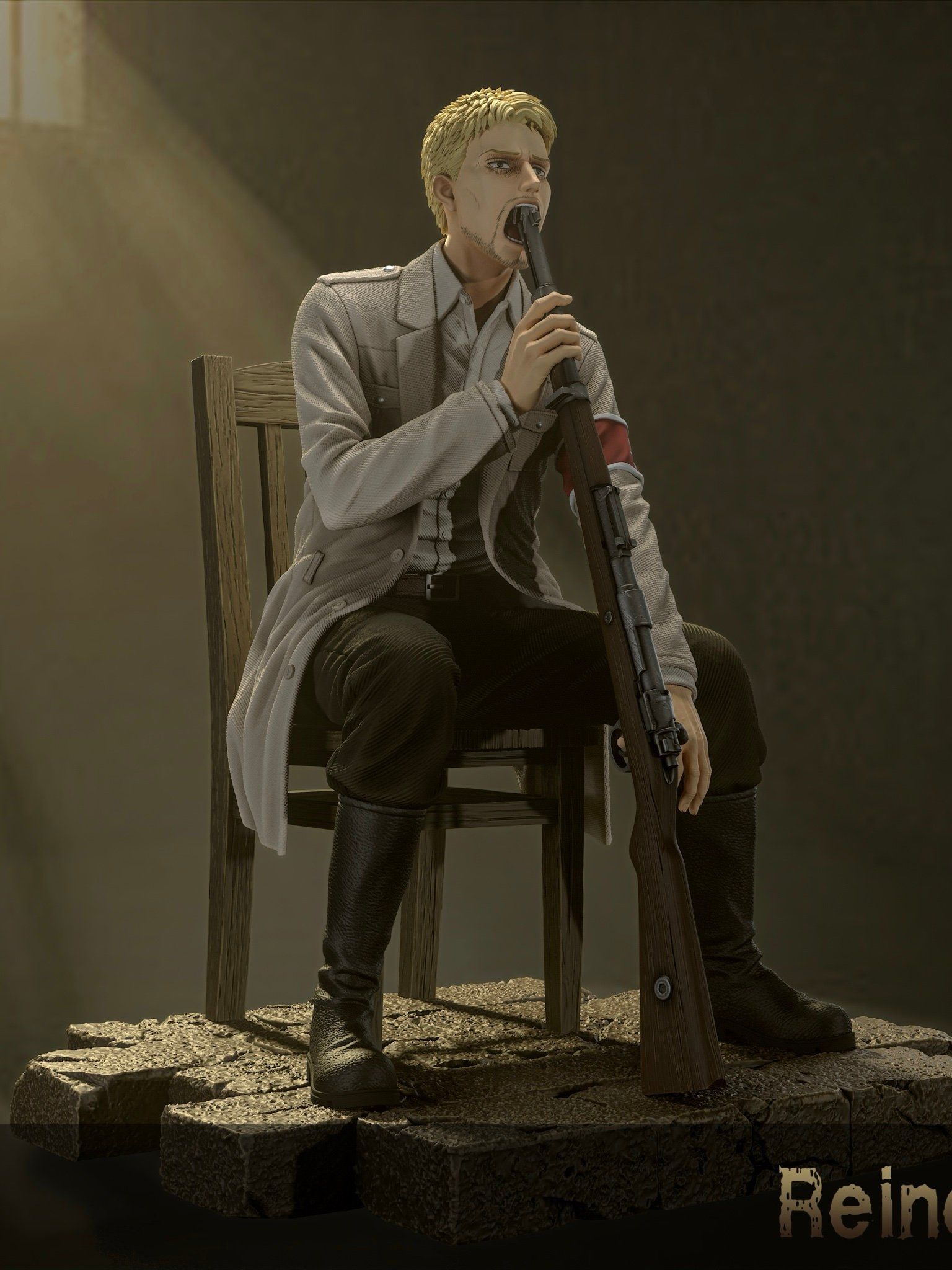 Reiner Braun Dispairing - Attack On Titan - Model Power Studio resin statue Model Power Studio anime figure