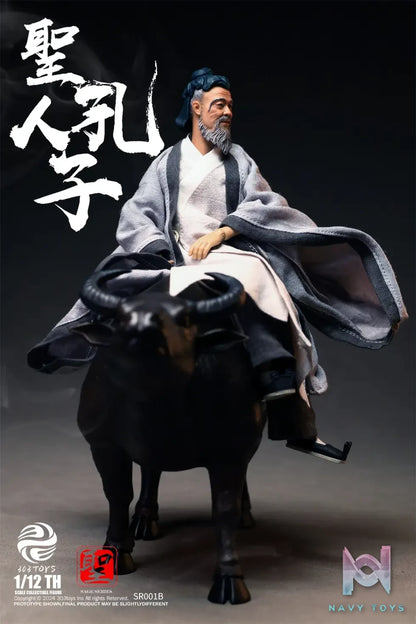 303TOYS Studio – 1/12 Sage Series CONFUCIUS The Sage Teacher Riding A Water Buffalo Eastward Edition SR001B
