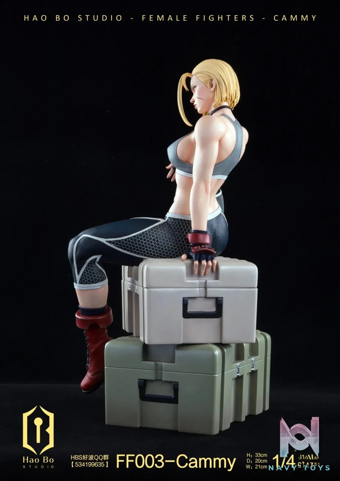 HAO BO Studio - 1/4 Statue Female Fighter Series FF003 Cammy resin statue Navy Toys anime figure