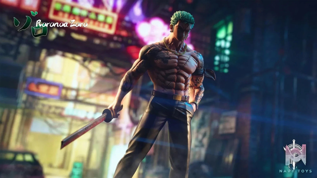 Teddyboy Series Nine Dragons Zoro - One Piece - GP Studio resin statue Navy Toys anime figure
