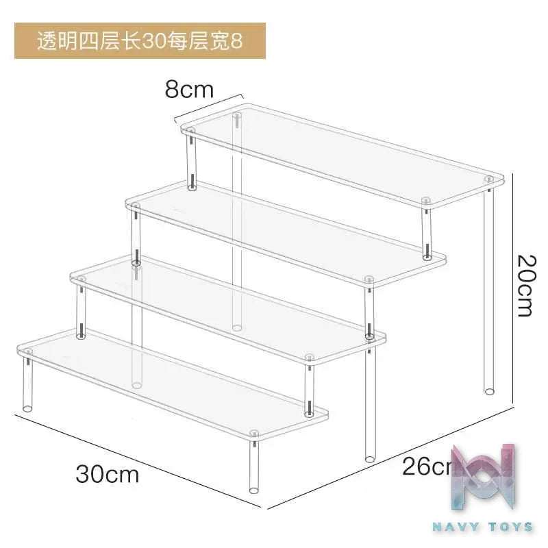 Showcase Factory – Acrylic Stair Display Stand for Nendoroids Blind Boxes Mini Figures
