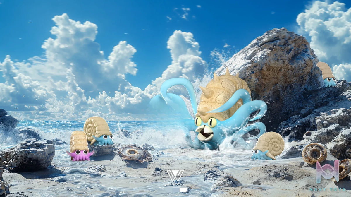 Wonder Studio – Omanyte Evolution Group Pokémon
