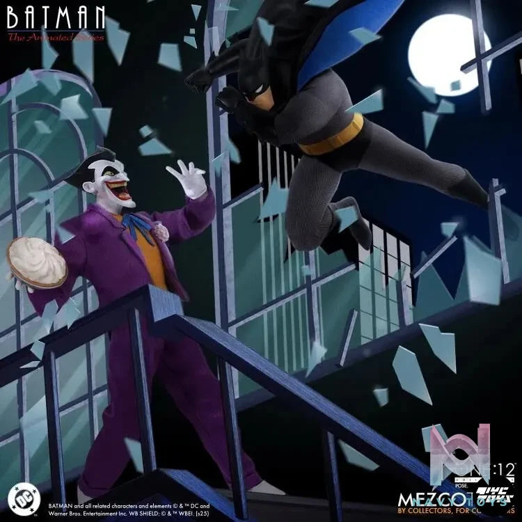 Mezco Studio – Batman 1/12 DC Animated Batman Joker Action Figure (Licensed)