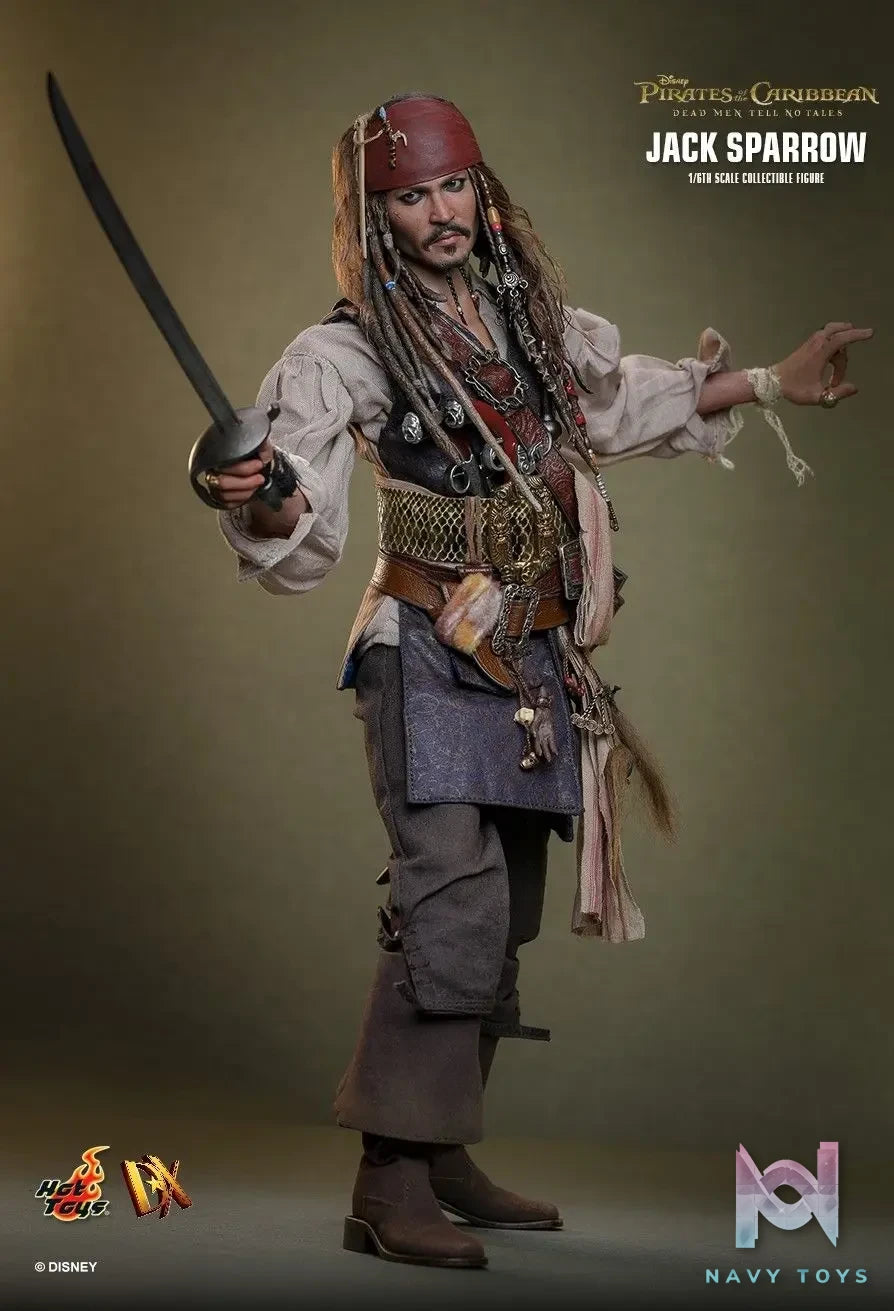 Hottoys – Pirates of the Caribbean: Dead Men Tell No Tales Jack Sparrow 1/6th scale Collectible Figure DX37 DX38 (Licensed)