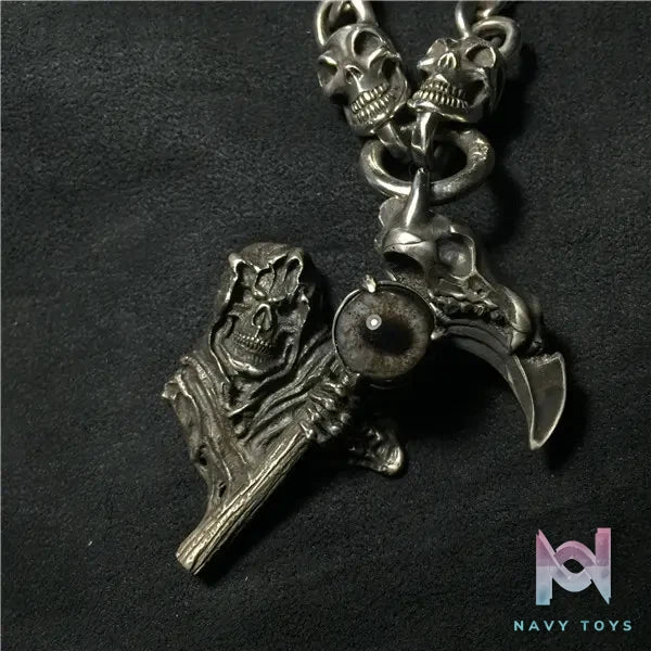 Raven Studio (silver jewelry) – Original Exclusive Design Apocalypse Scythe Grim Reaper Pendant Original