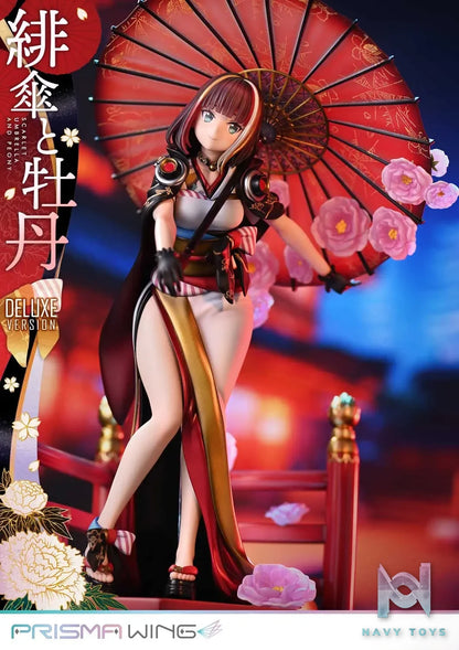 Prime 1 Studio & PRISMA WING Collection – fuzichoco original Illustration Scarlet Umbrella and Peony 1/7 Scale Pre-Painted Figure PWFZCC-01P PWFZCC-01PDX (Licensed)