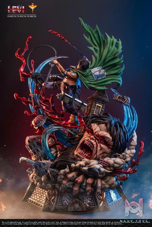 Levi VS Zeke resin statue dt studio anime figure