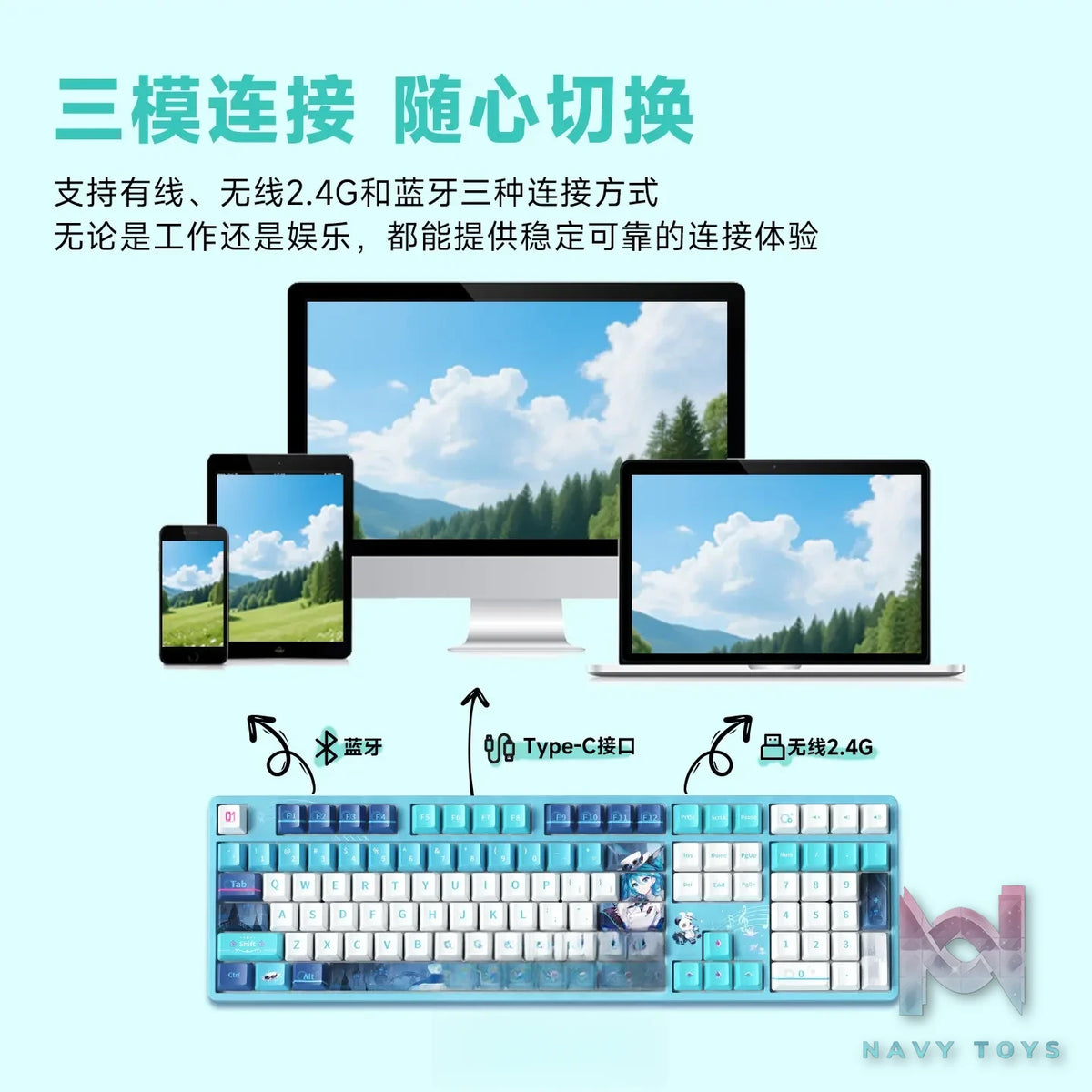 AKKO – Hatsune Miku “Future With You 2025” Mechanical Keyboard Project Sekai (Licensed)