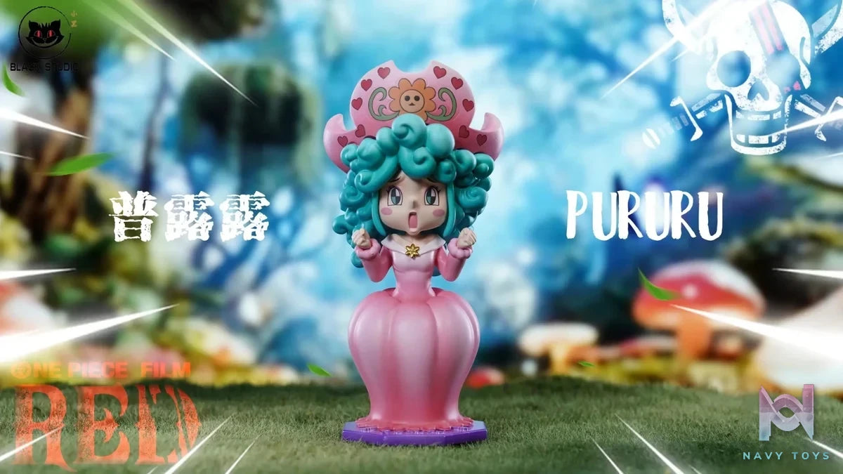 Black Studio - One Piece Pop series Red Hair Pirates Pururu & Gerotini resin statue Navy Toys anime figure