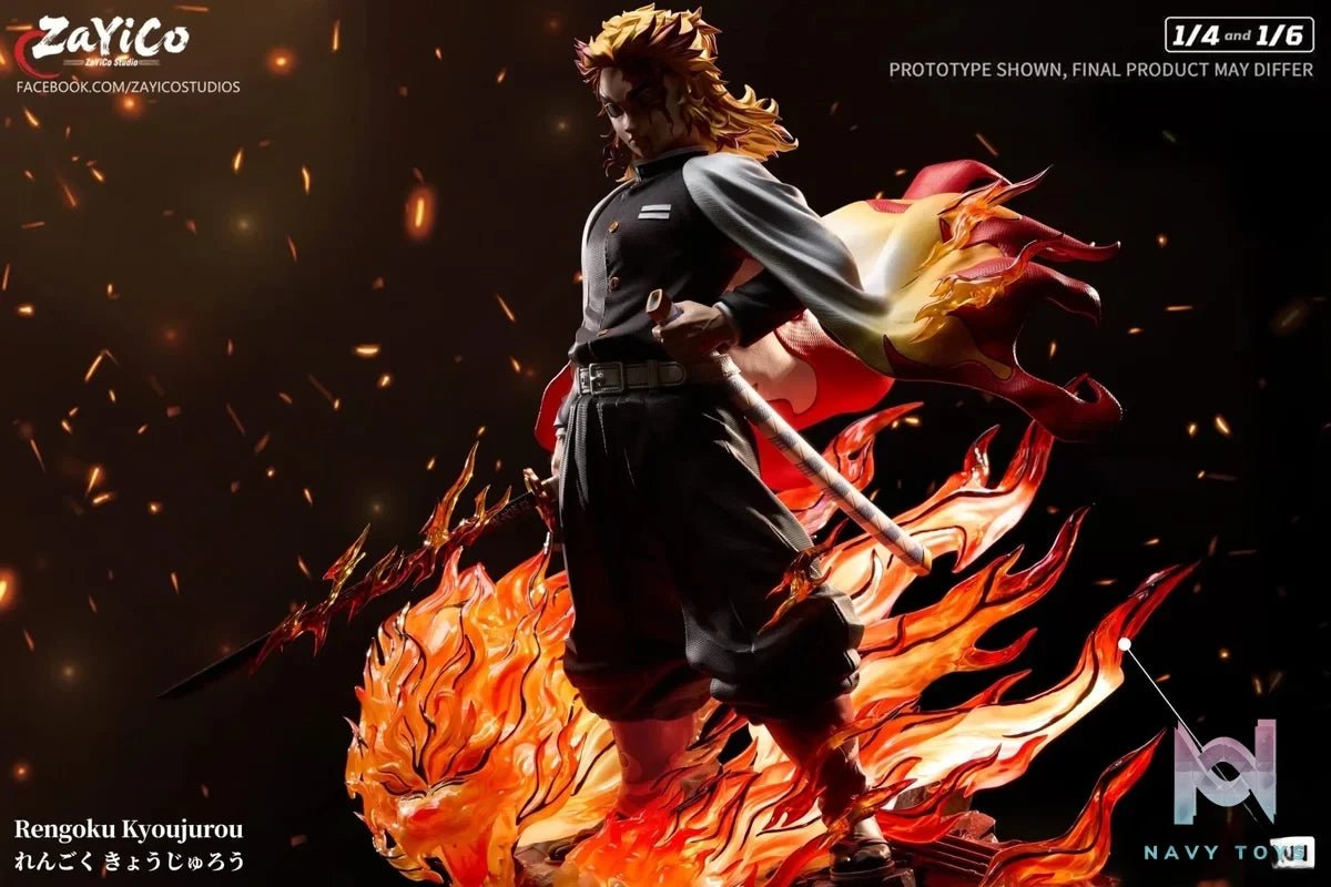 Flame Hashira Kyojuro Rengoku - Demon Slayer - Zayico Studio resin statue Navy Toys anime figure
