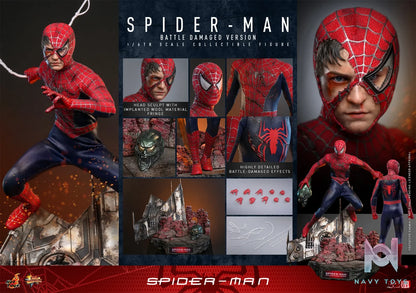 Hottoys – 1/6 Spider-Man Tobey Maguire Battle Damaged Version Action Figure MMS859 (Licensed)