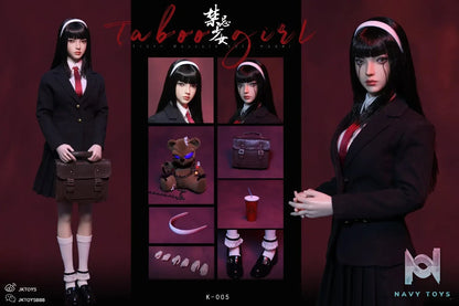 JKTOYS – Tomie 1/6 Taboo girl Tomie cosplay version Movable Eye Double Headed Sculpture Configuration K-005