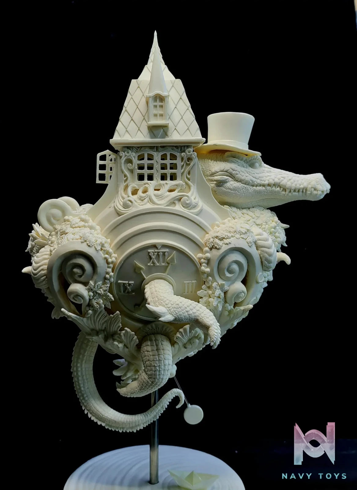 Primordial Creations – Clock Crocodile Grey Model (Licensed)