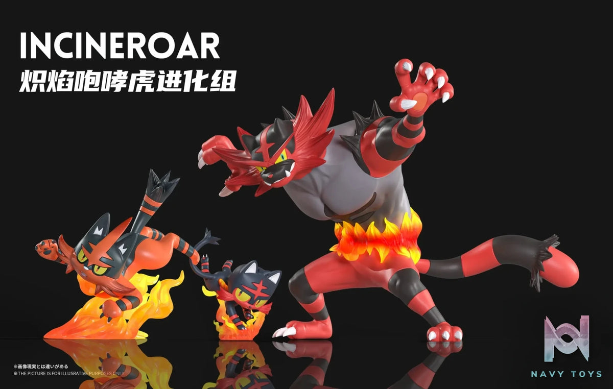Wonder Studio – Pokémon Incineroar Evolution Group
