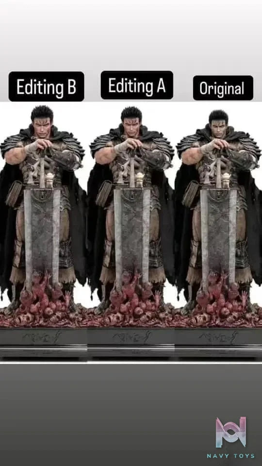 JND Studio - Berserk Black Swordsman Guts (Licensed) resin statue Navy Toys anime figure