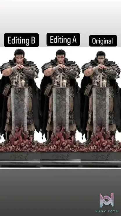 JND Studio - Berserk Black Swordsman Guts (Licensed) resin statue Navy Toys anime figure