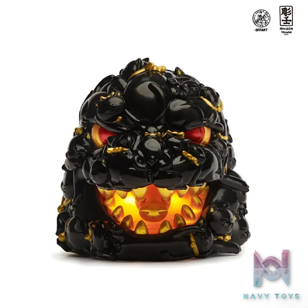 OFFART & A Ren – OFFART X Horiren Red Flame Hundred Cats Mini – Black Gold Bust (Licensed)