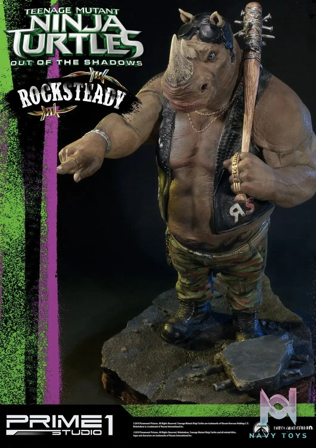 Prime 1 Studio – Premium Masterline Teenage Mutant Ninja Turtles: Out of the Shadows (Film) Rocksteady PMTMNT-02 (Licensed)