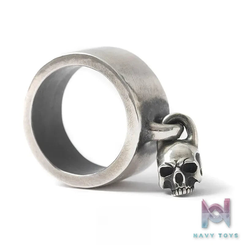 Raven Studio (silver jewelry) – Flat Band Skull Ring Original