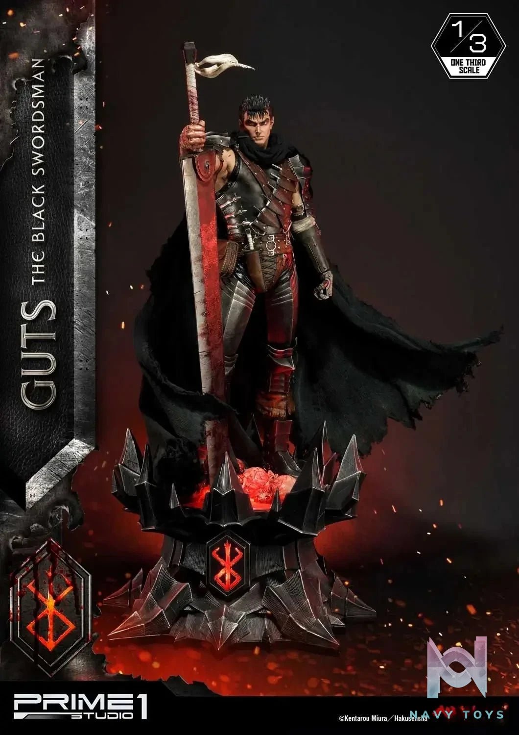Museum Masterline Berserk Guts The Black Swordsman MMBR-01 MMBR-01DX (Licensed) - Prime 1 Studio resin statue Navy Toys anime figure