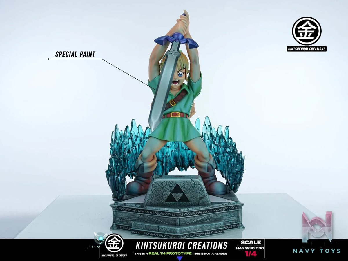 KINTSUKUROI CREATIONS Studio – The Legend of Zelda YOUNG LINK PULLING MASTER SWORD